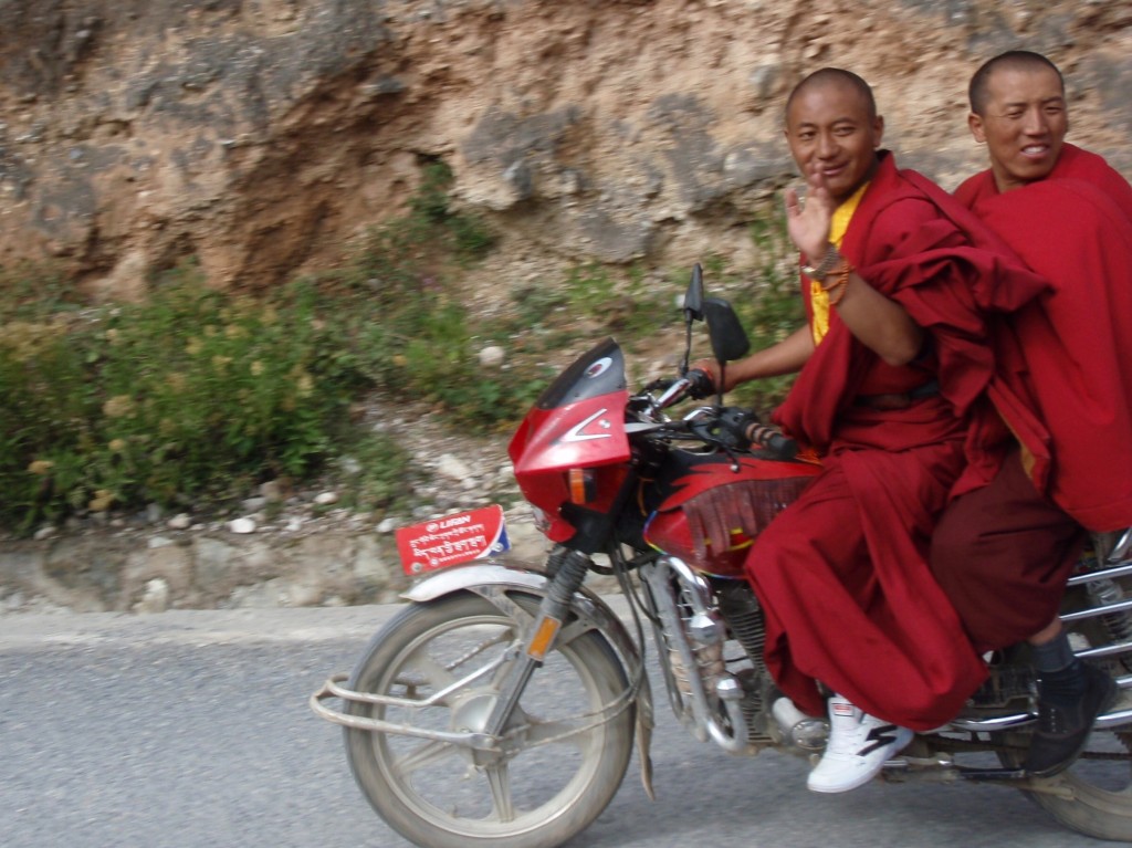 Monks on a motorcycle Monks on a motorcycle